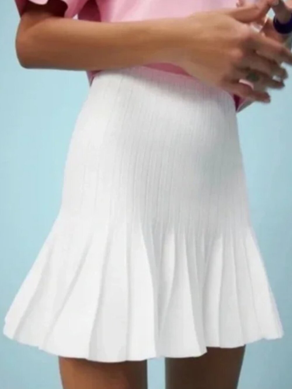 Zara pleated knit skirt
